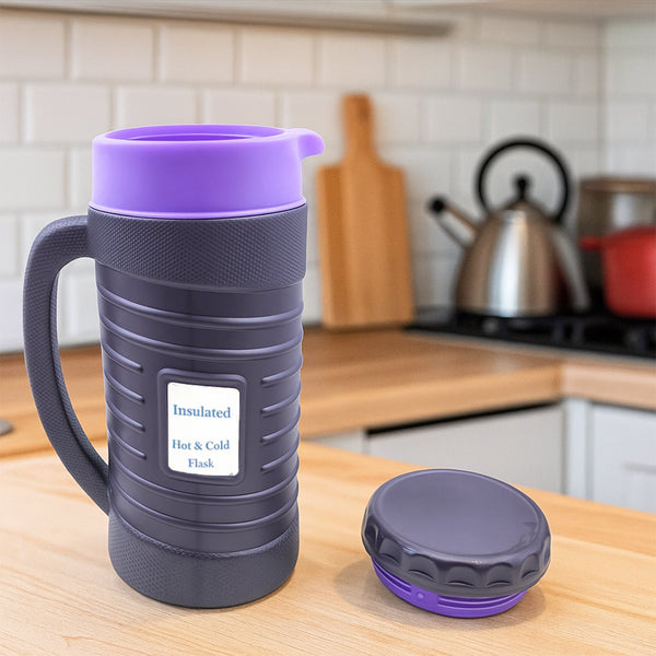 Stainless Steel Thermos Flask (Multiple Sizes): Travel Mug, Coffee, Tea (Leakproof)